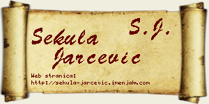 Sekula Jarčević vizit kartica